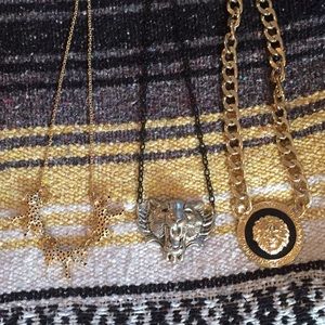 Lot of Three Statement Necklaces with Big Cats